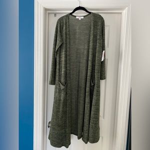 Lularoe Army Green Sarah Cardigan Duster Sweater Size Small